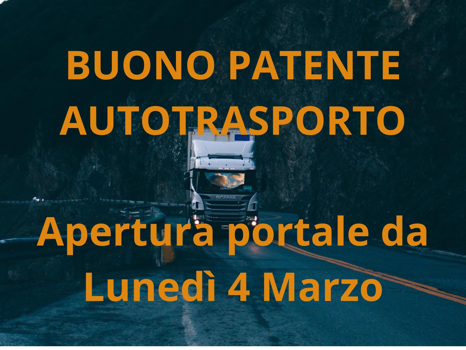 Buono patente Autotrasporto