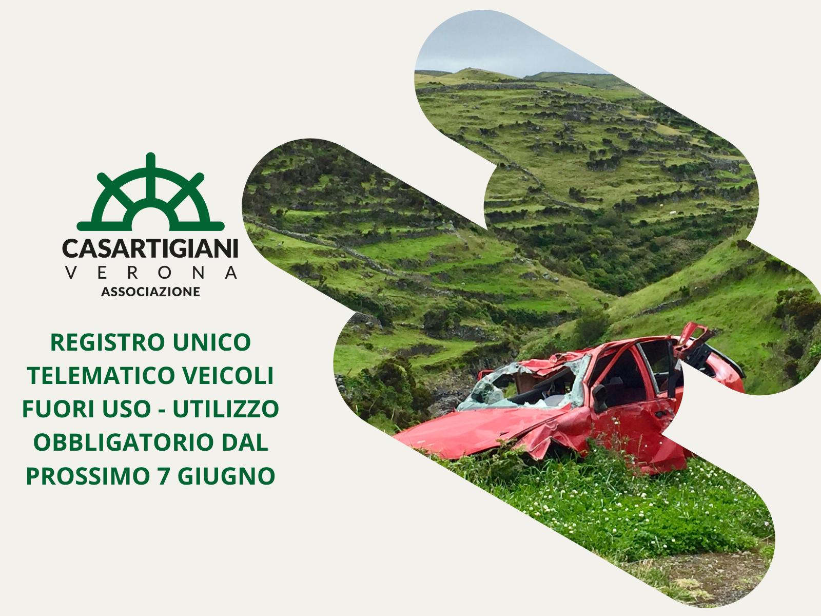 REGISTRO UNICO TELEMATICO VEICOLI FUORI USO - UTILIZZO OBBLIGATORIO DAL PROSSIMO 7 GIUGNO