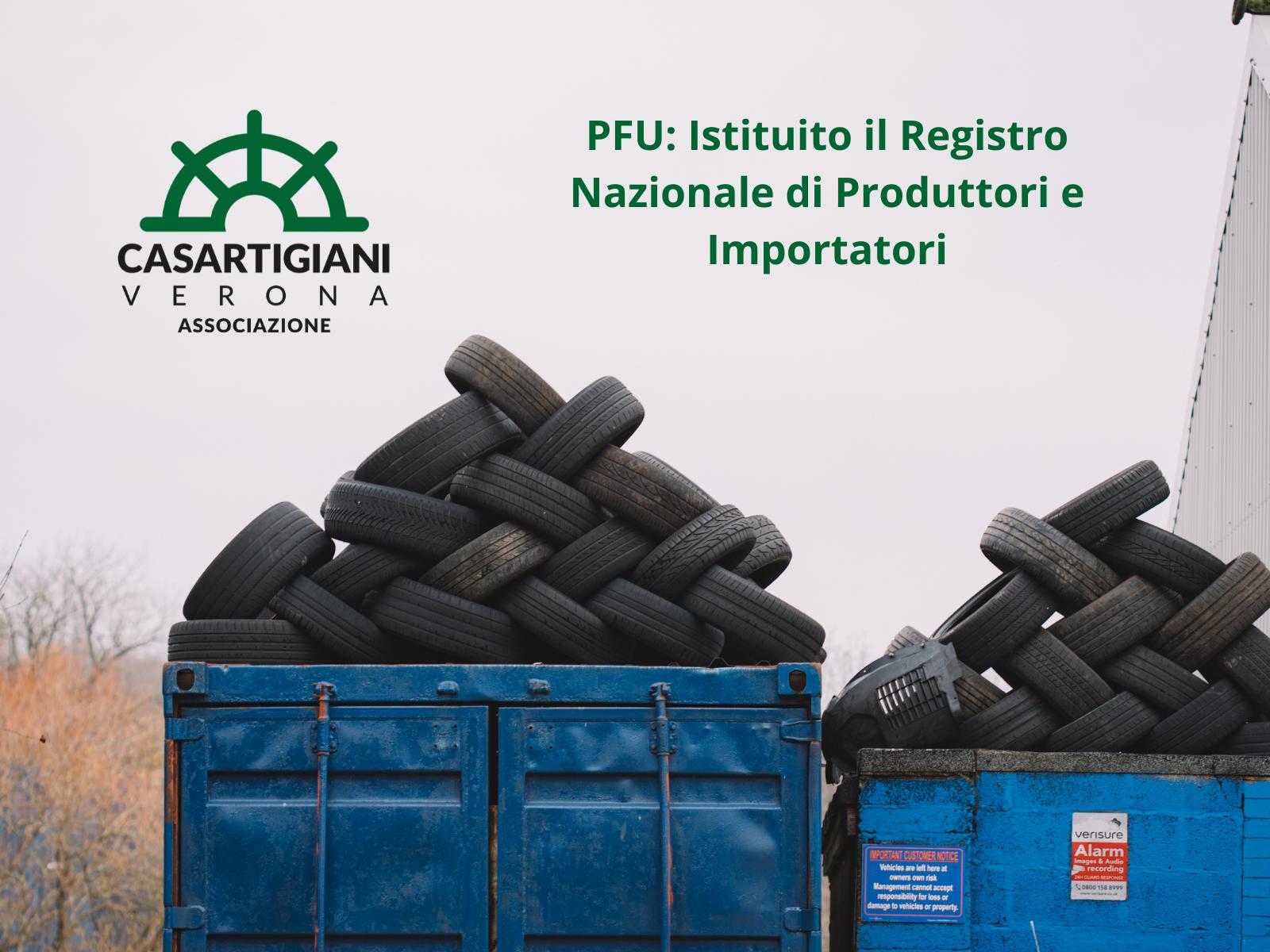 PFU: Istituito il Registro Nazionale di Produttori e Importatori